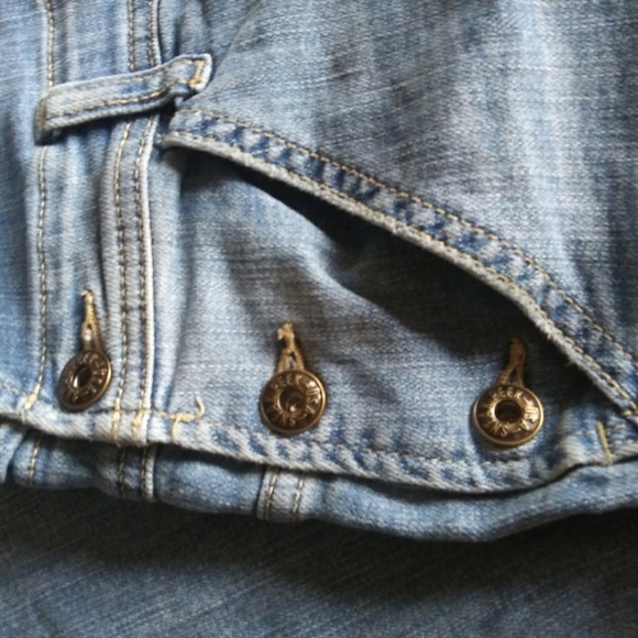 Sneak Peek Distressed Denim Skinny Overalls EUC - Picture 2 of 14